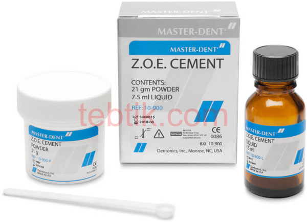 تصویر  سمان موقت زینک اکساید اژنول 21 پودر 7.5 میل مایع Master Dent